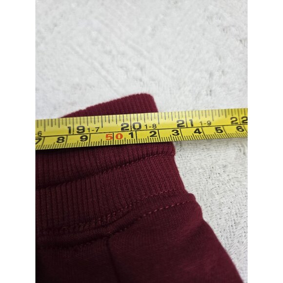 Zerdocean Mens Burgundy Fleece-Lined Sweatpants With Drawstring Waist & Pockets - Picture 6 of 7